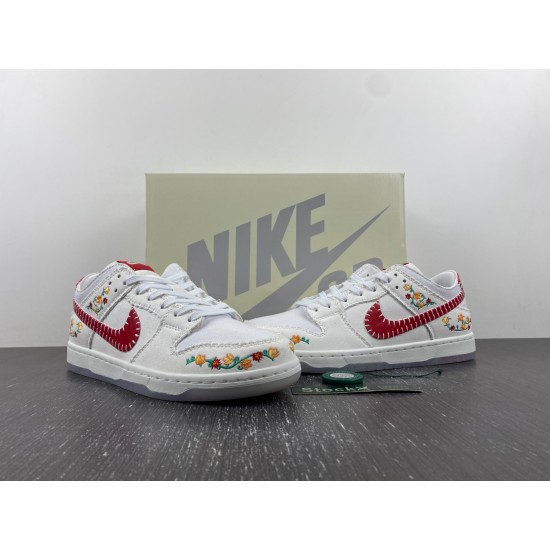 NIKE SB DUNK LOW DECON N7 WHITE RED FD6951-700