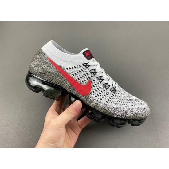 Nike Air VaporMax Platinum Red Black Men
