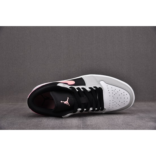 Jordan 1 Low Black Grey Pink Men