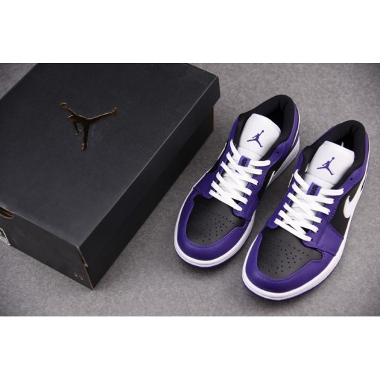 Jordan 1 Low Court Purple Black Men